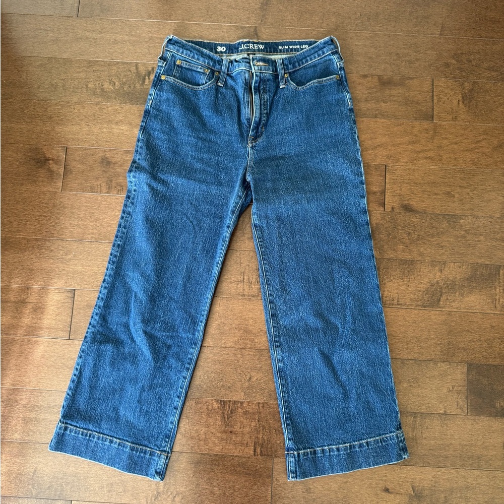 J. Crew Slim Wide Leg Jeans